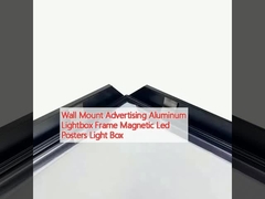 โมงติดผนัง โฆษณา อลูมิเนียม Lightbox Frame แม็กเนต LED โปสเตอร์ Light Box