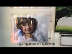 OEM Ultra-thin Hanging Acrylic Crystal LED กล่องแสงโฆษณา