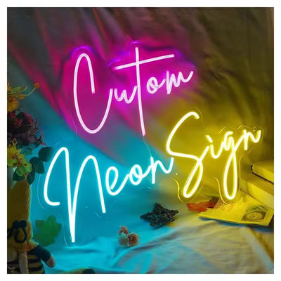 ซื้อ สีชมพู สีม่วง สีขาว โรแมนติก Flex ความสว่างสูง Neon Logo Sign Led การผลิตออนไลน์