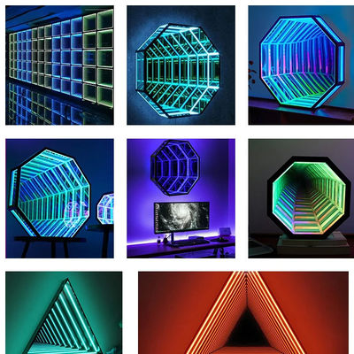 ซื้อ 50000 ชั่วโมง ตลอดชีวิต กระจก ป้าย Neon Octagon อินฟินิตี้ LED Neon Light การผลิตออนไลน์