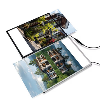 ซื้อ ขนาดที่กําหนดเอง กระจกกระจกโฆษณาโปสเตอร์กรอบ LED A4 Light Box การผลิตออนไลน์