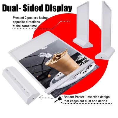 ซื้อ กล่องแสงโฆษณา LED สองด้าน A4 สามารถชาร์จใหม่ได้ สําหรับเมนูร้านอาหาร การผลิตออนไลน์