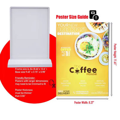 กล่องไฟแบบเรคชาร์จได้สําหรับโต๊ะทํางานไร้สาย A4 Slim LED Light Box