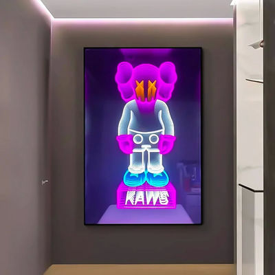 เครื่องประดับปาร์ตี้ 3D Mirror Neon Sign สีหลายสี RGB Led Neon