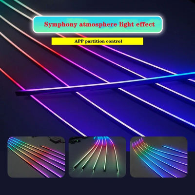 12V สีหลากหลาย รถสภาพแวดล้อมไฟ LED Rgb ไฟสําหรับงานเลี้ยงกลางคืน