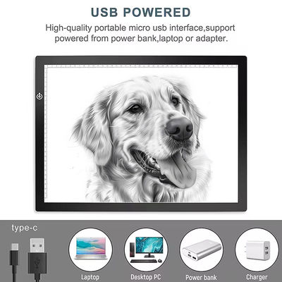 กระดานวาดแบบพกพา USB Power LED Tracing Light Box