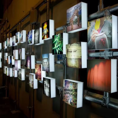 Ultra Thin การโฆษณา LED Light Box สัญญาณ Snap การโฆษณา Light Box ผ้า