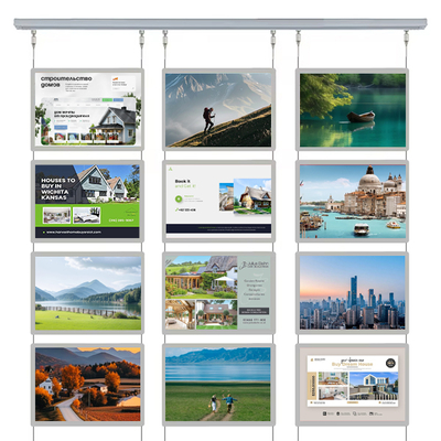 กล่องแสงคริสตัลแขวนแนวราบ 210 X 297 มิลลิเมตร แผ่นจอป้าย LED แผ่นจอ